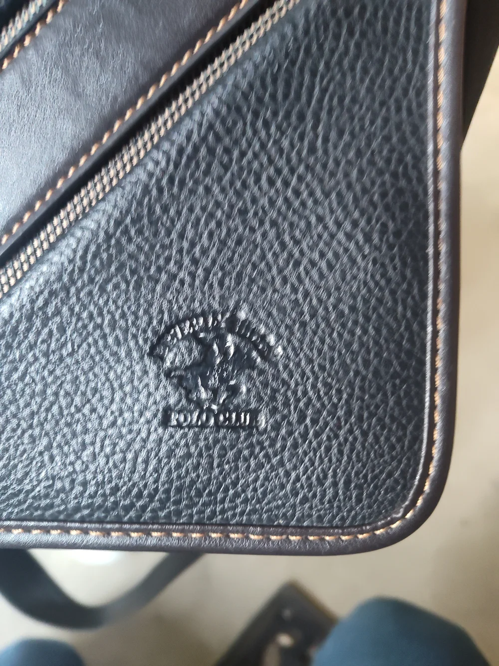 Men's Brown Polo Club Beverly Hills Leather Bag - Classic Messenger NEVER USED!